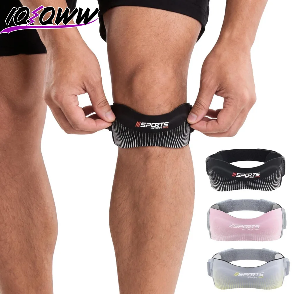 1PC Adjustable Knee Support Brace Patella Tendon Strap for Jumper’s Knee, Tendonitis & Knee Pain, Ideal for Running, All Sports