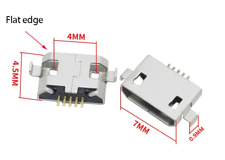 5pcs Micro USB 5p Buchse Lade buchse Buchse Flach anschluss Anschluss Sink platine für Doogee S60 Fahrrad Navigation Mio Cyclo 200 mk5p – Detail 1