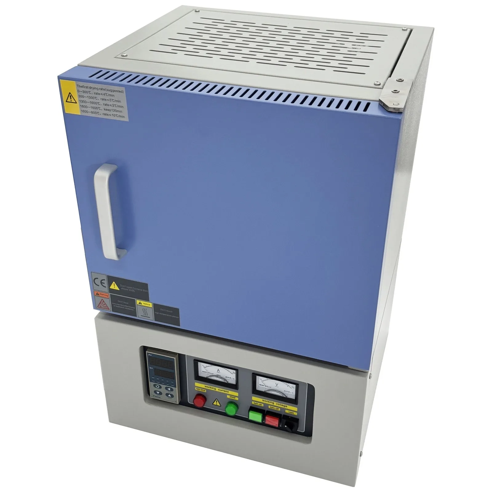 فرن كمامة ذكي للمختبر 110 فولت 2 كيلو وات 1700 ℃ معدات التسخين القابلة للبرمجة Si-Mo #5