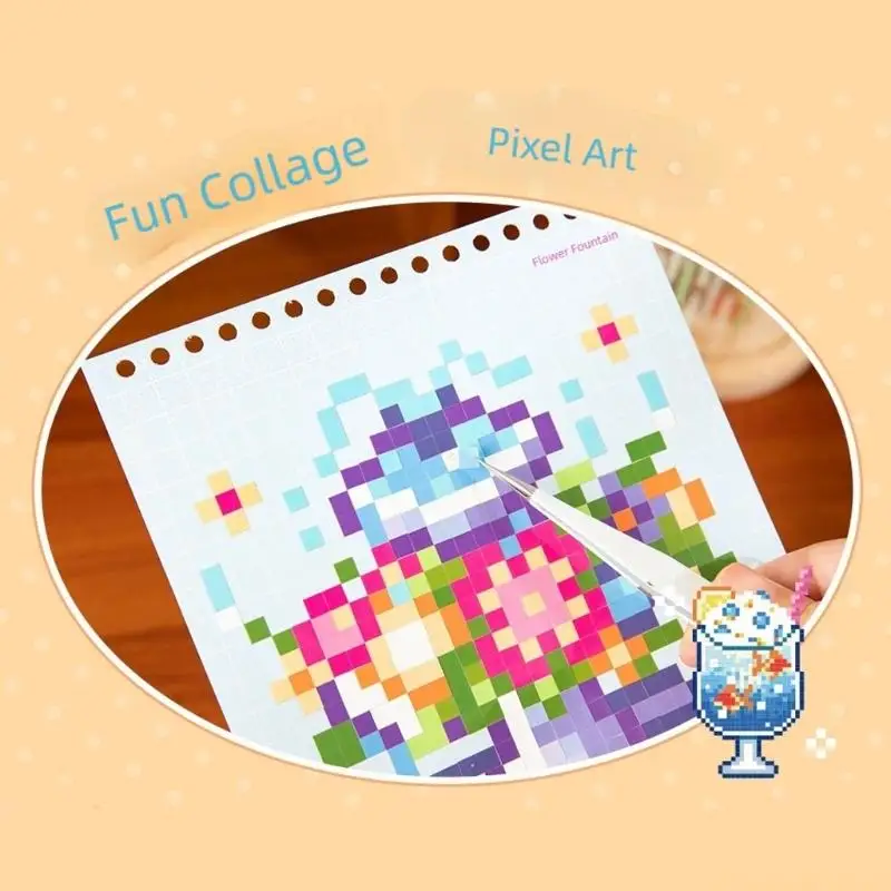 Artistic Sticker Book Twin Coil Binding Pre-Patterned Sticker Pad for Kid Adult Scrapbooking Decoration Handmade Craft