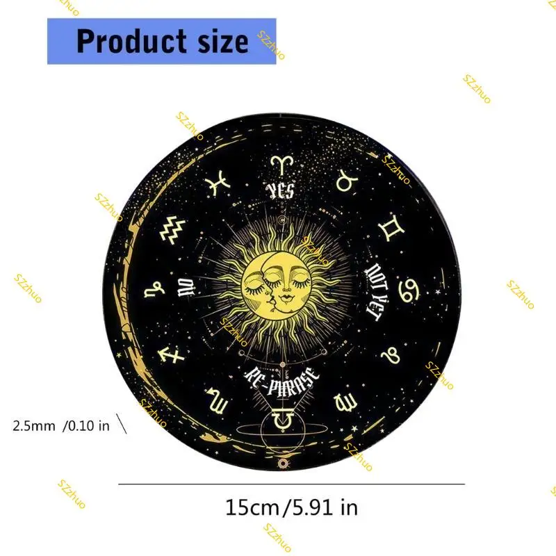 

Divinations Mat Sun Moon Round Altars Card Card Pad для заживления энергии