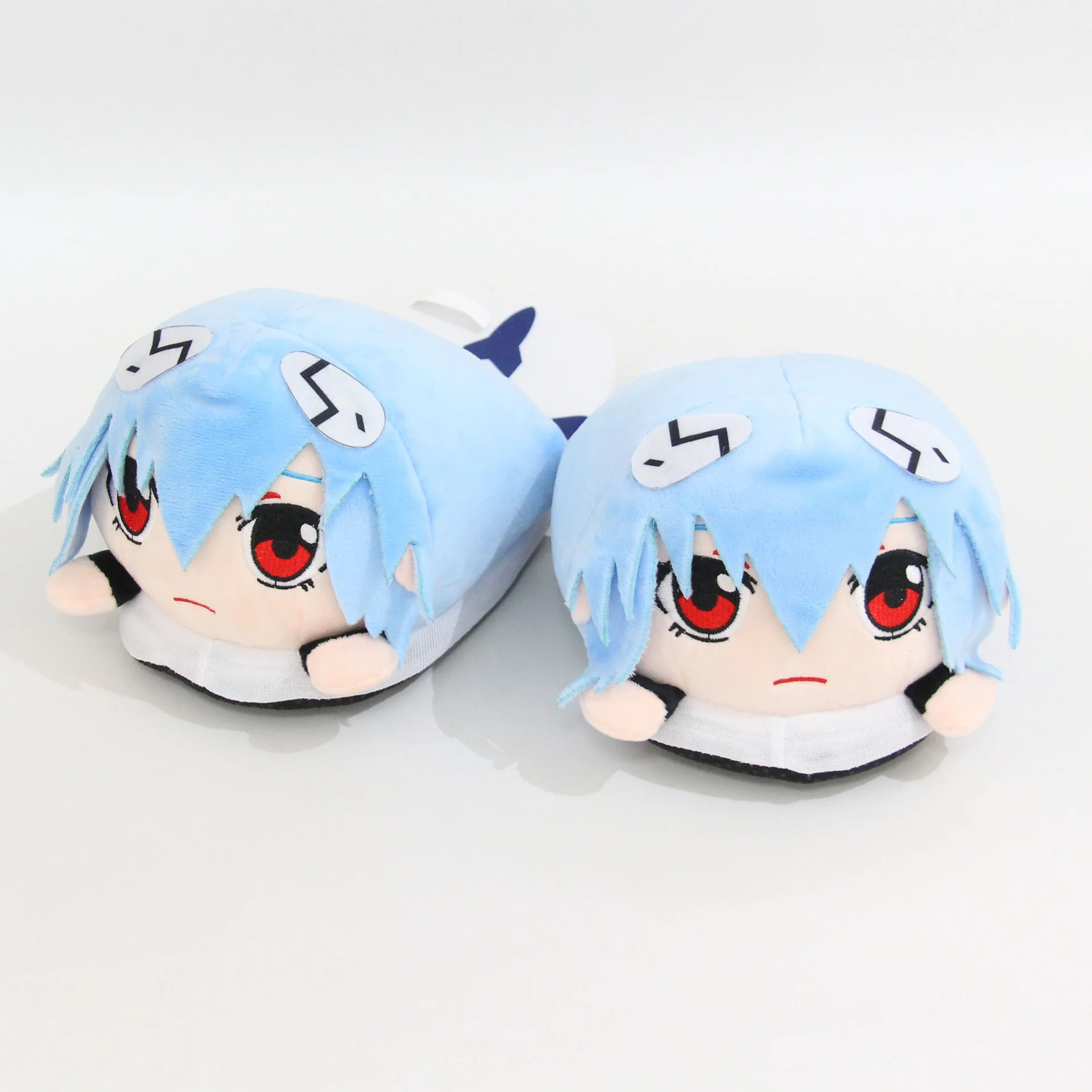 Cartoon Couple Home Slippers New Century Evangelical Soldier Plush Slippers Rei Ayanami Animation Autumn Winter Cotton Slipper