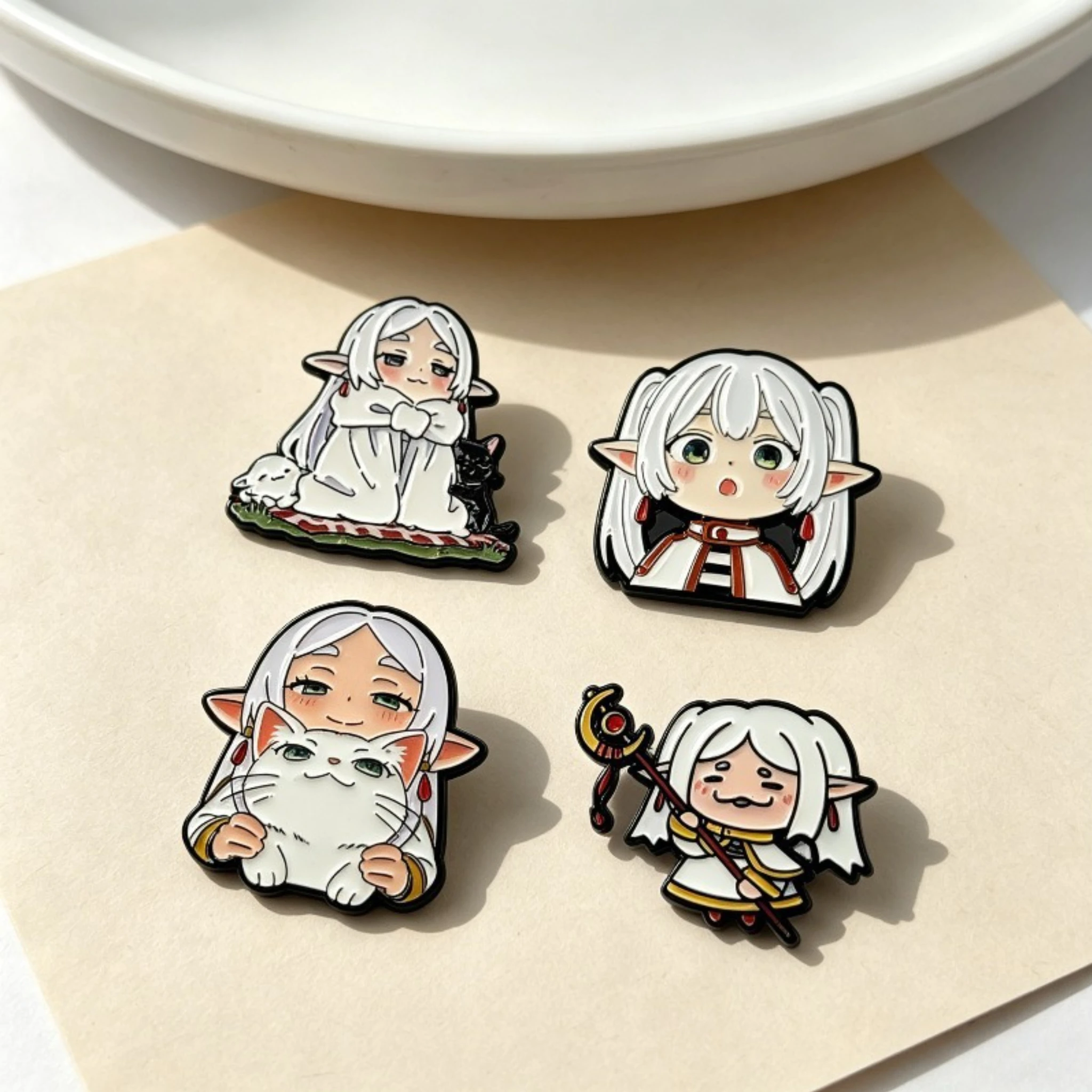 

Anime Frieren: Beyond Journey's End Cartoon Character Pins, Metal Brooches, Alloy Decorative Pins for Clothes and Backpacks