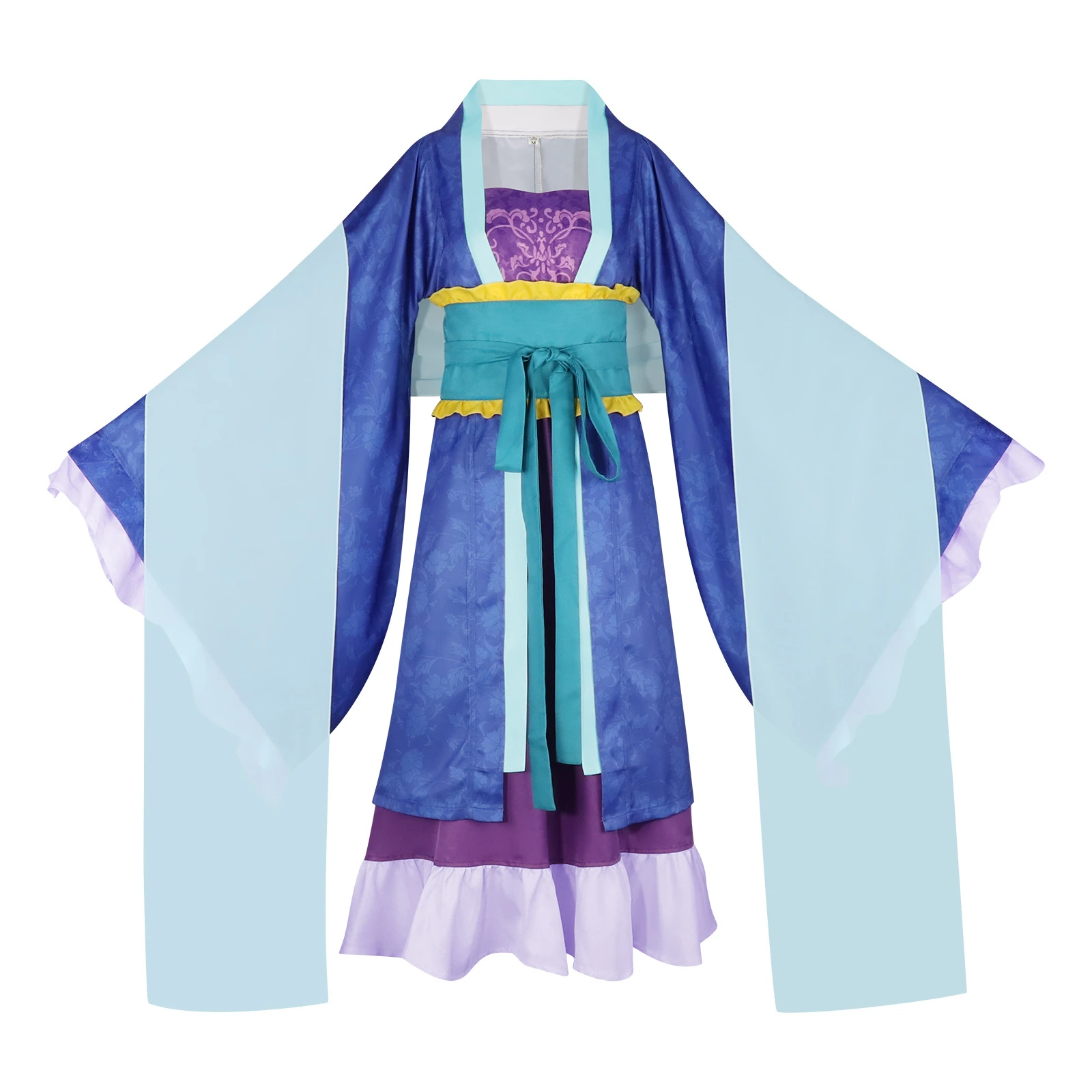 

The Apothecary Diaries Rika-hi Cosplay Costume Anime Women Hanfu Blue Dress With Shawl Kimono Halloween Party Uniform Set