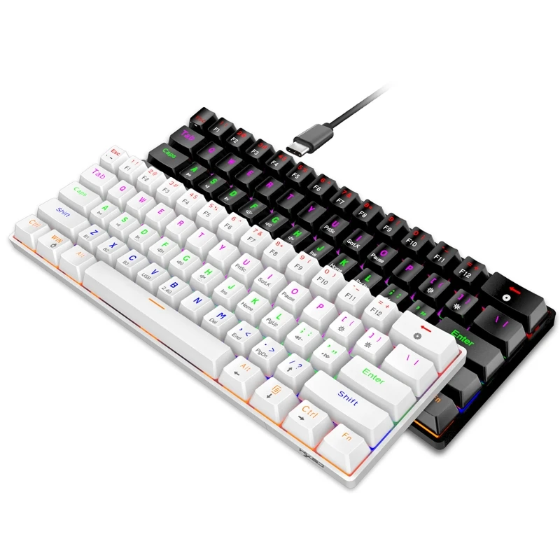 3 modos com fio/sem fio compatível com BT 5.0 61 para teclado retroiluminado RGB chave para PC