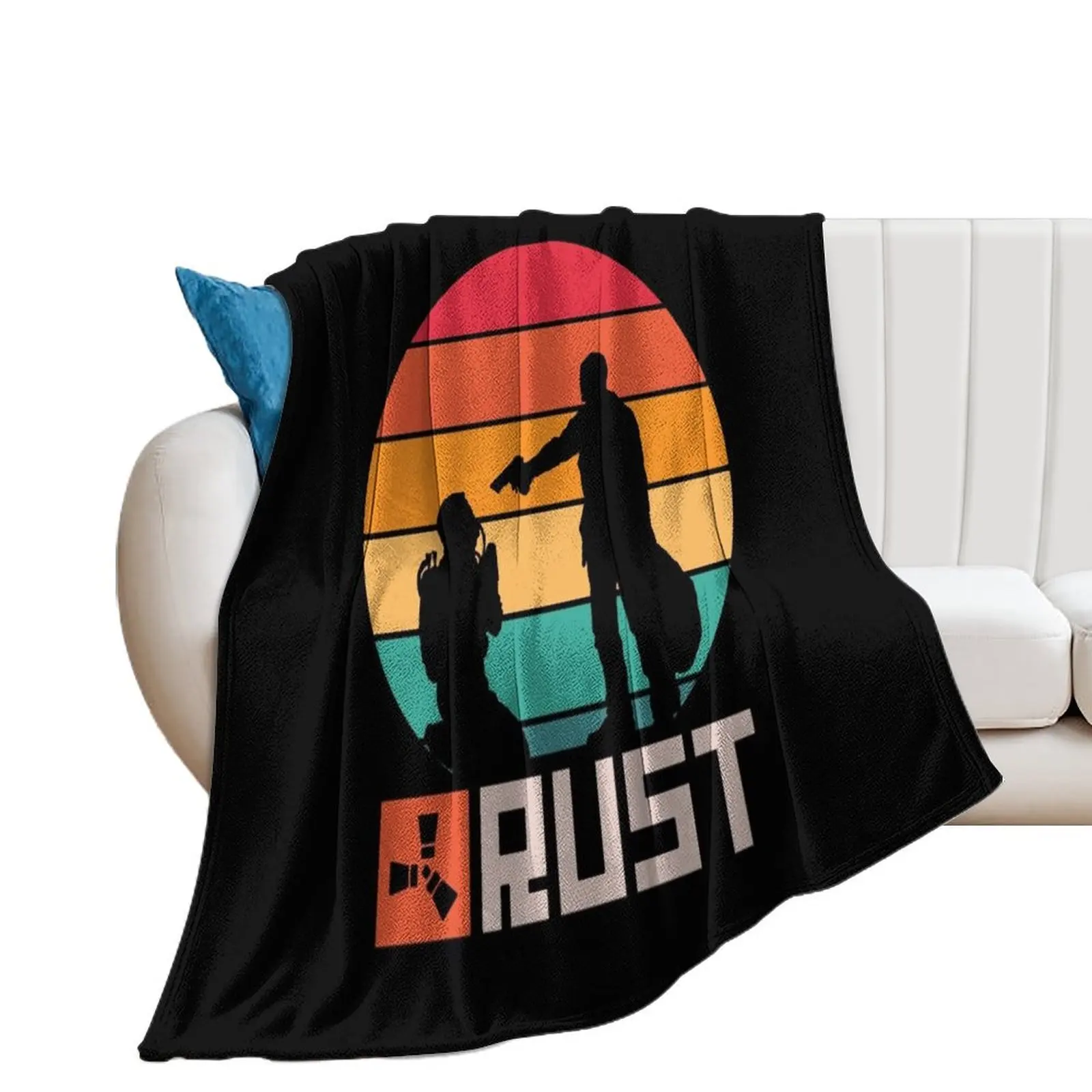 Rust Game Poster The Execution Throw Blanket Soft Big Bed Luxury St Nap Blankets