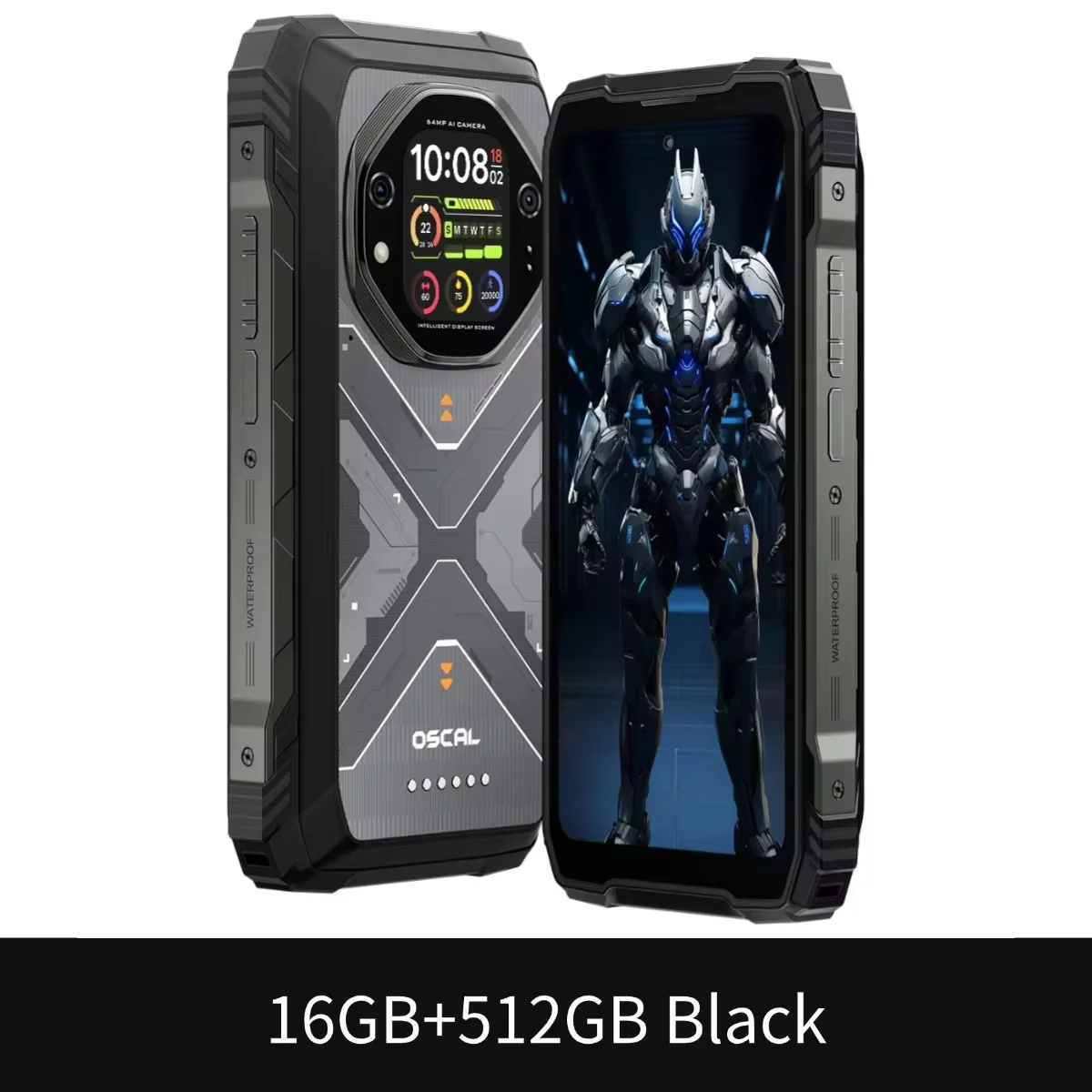 Blackview OSCAL TANK 1 5G robuuste smartphone, 20000 mAh/55 W, 6,78" FHD+ 120 Hz scherm, MTK7050, Android-camera, IP68/IP69K/GPS/NFC