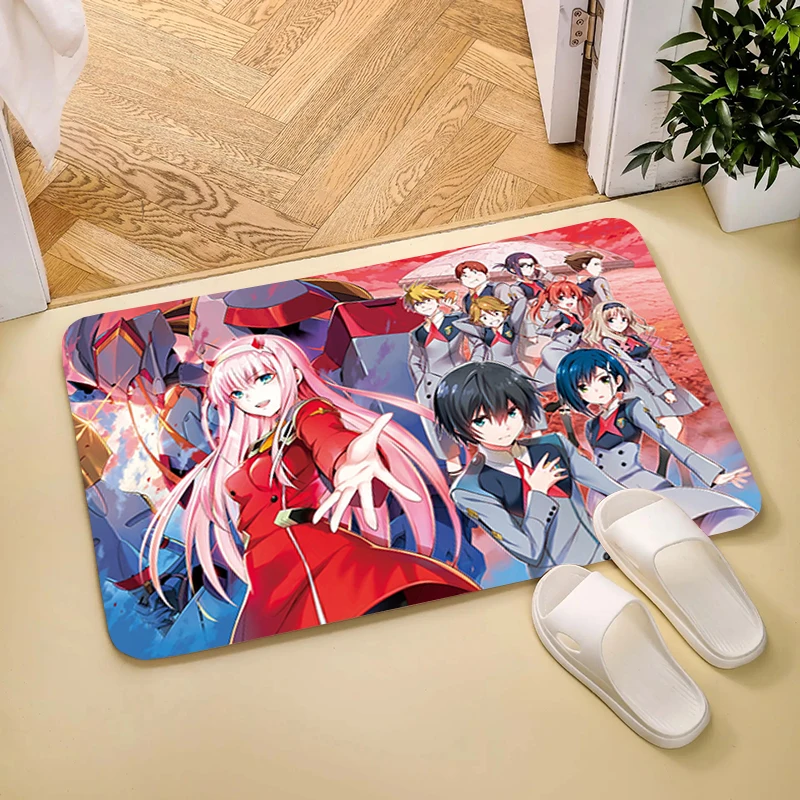 Rugs Anime Zero Two DARLING In The Franxx Floor Mat Home Room Mats Carpets Kitchen Rug Doormat Entrance Door Balcony Foot Carpet