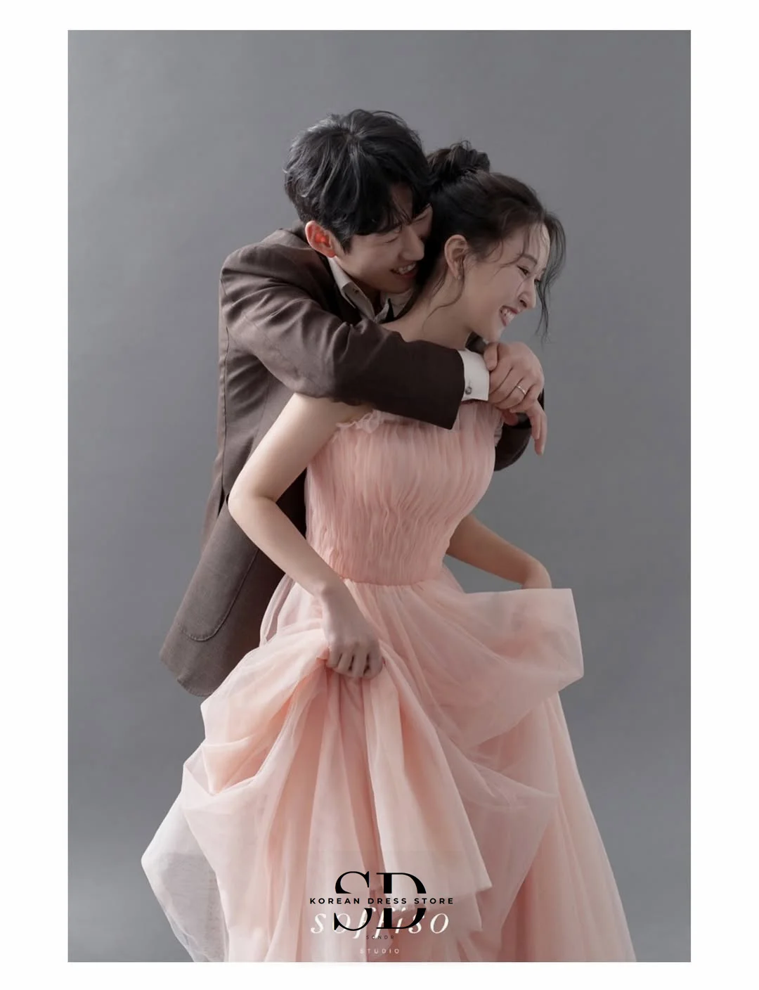 Sondr Light Pink Korean Wedding Dresses Tulle Strapless Elegant Reception Dresses Customized Evening Party Dresses for Wedding