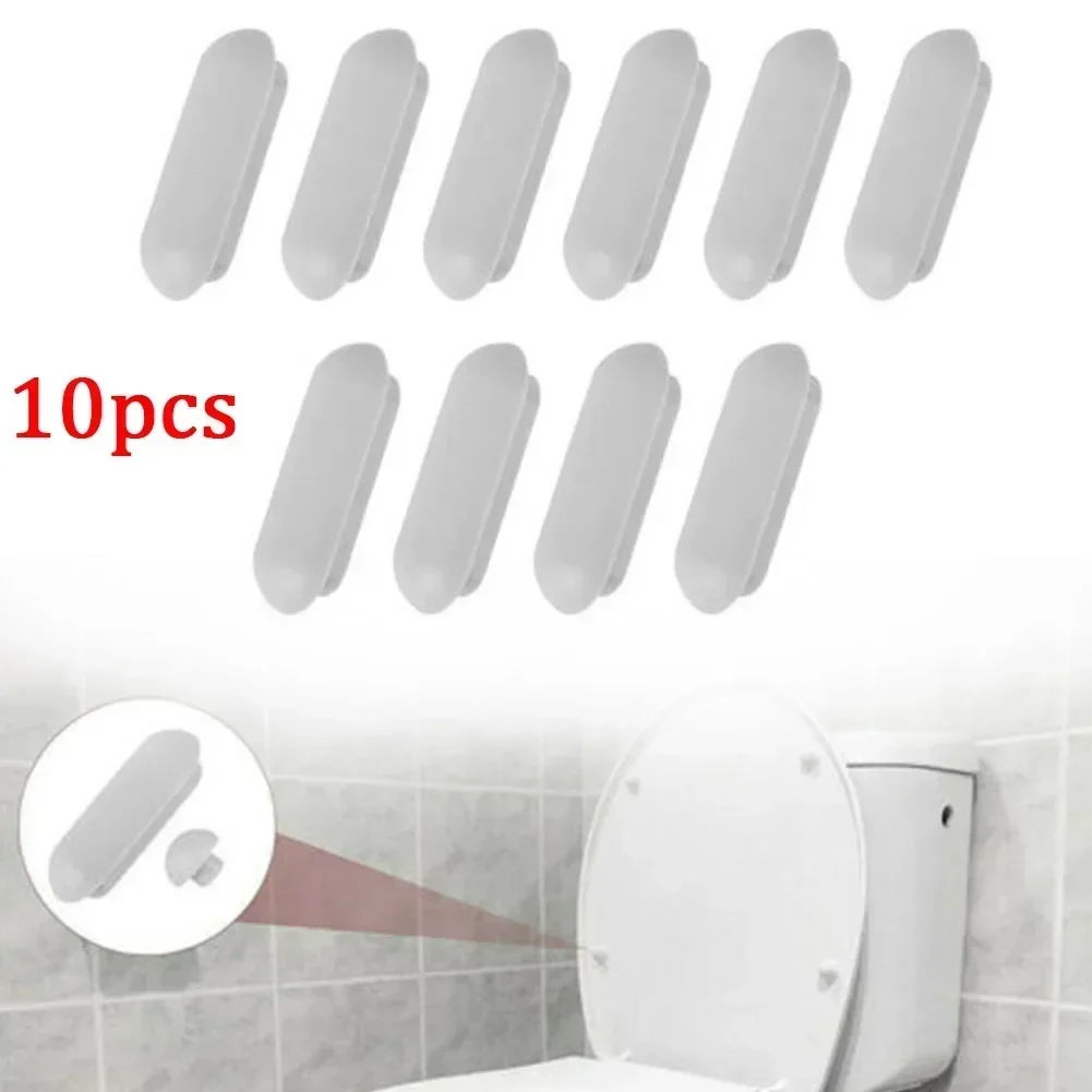 10pcs New Toilet Seat Bumper Seat Top Cover Plug Toilet Lid Accessories White Stop Bumper Home Bathroom Accessories