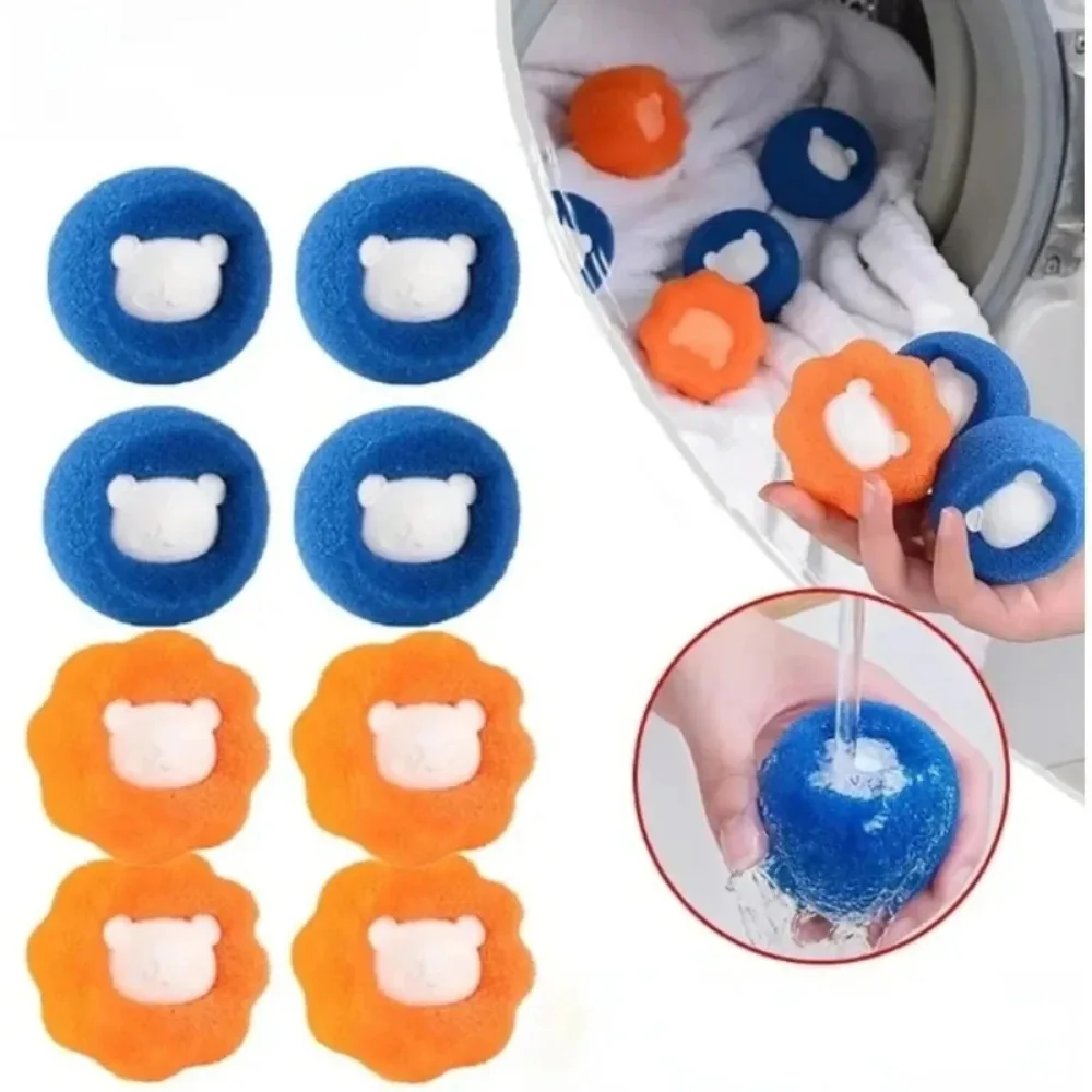 Bolas de lavanderia reutilizáveis para removedor de cabelo Pet, filtro de máquina de lavar roupa, remove fiapos, captura roupas, 3-10pcs