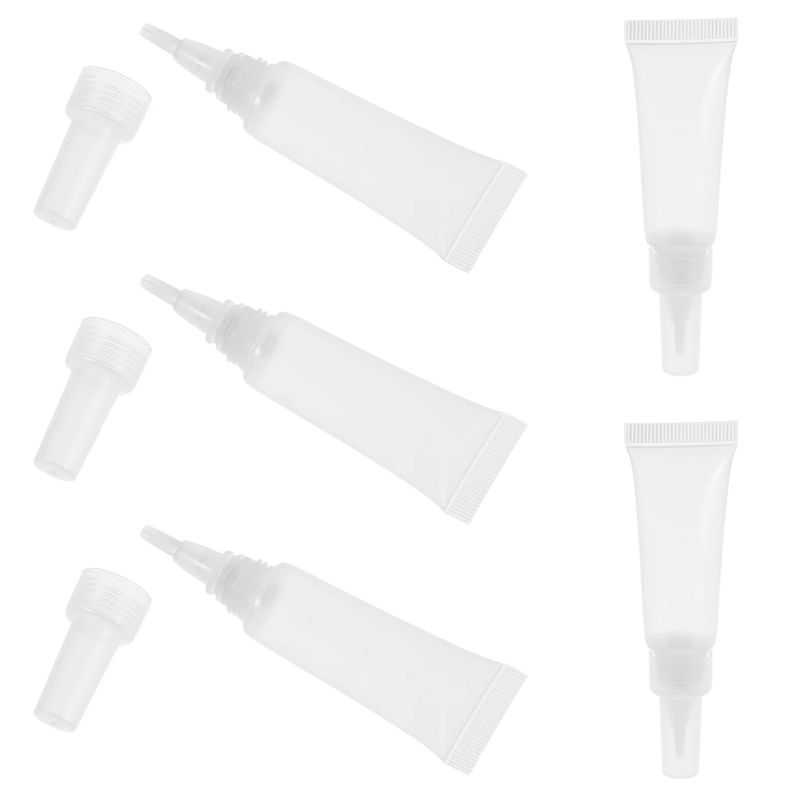 

5pcs 10Ml Empty Lip Gloss Tubes Reusable Soft Squeeze Packaging Refillable Travel Size Diy Containers For Lip Balm Hand