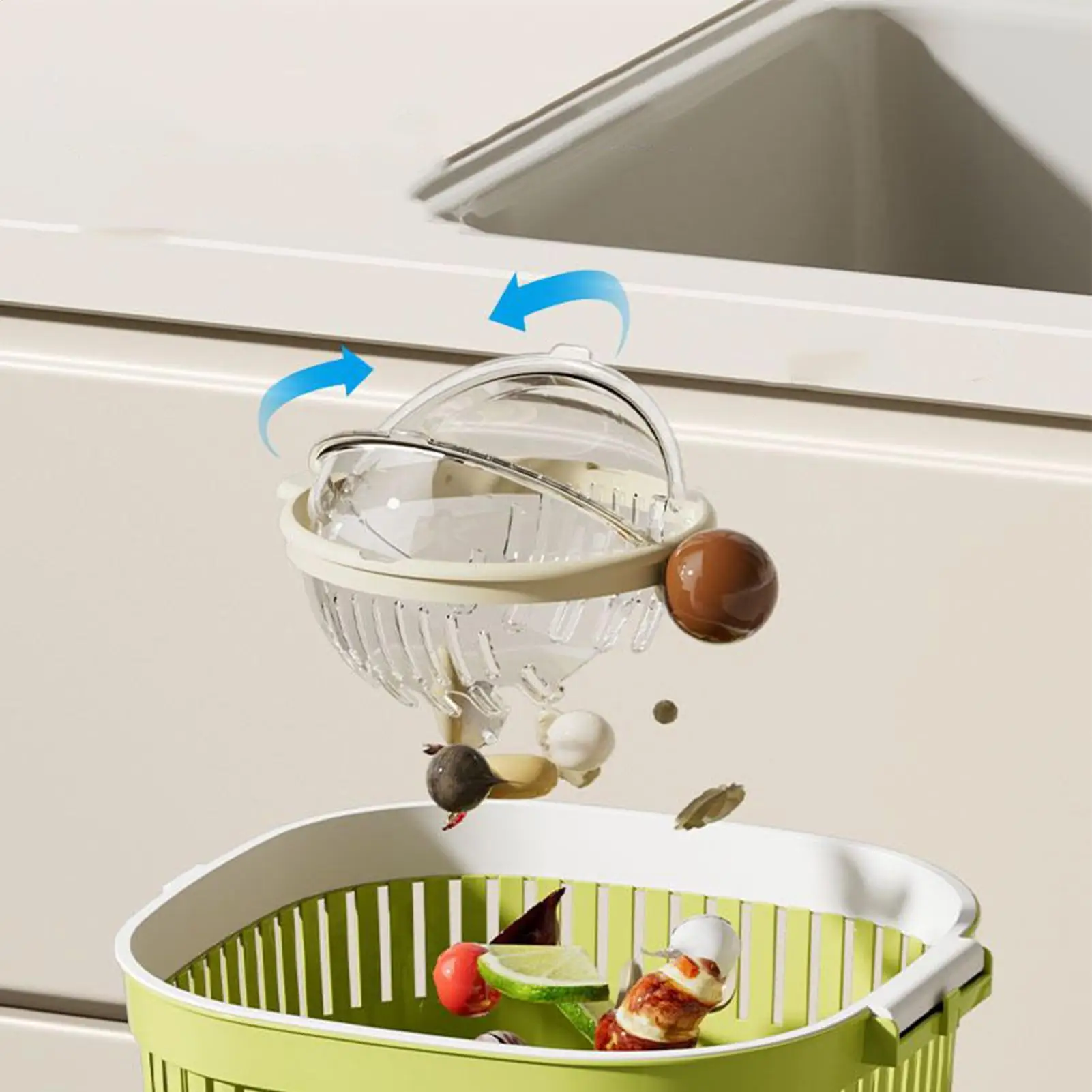 

Sink Strainer Basket For Food Automatic Dumping Filter Sink Vegetable Draining Basket For Home Cooks Busy Parents Apartment Meal