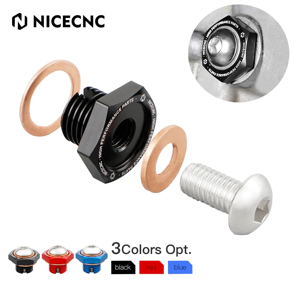 

NiceCNC Reducer Oil Drain Plug ATV for Yamaha Raptor 700 2006-2022 700R GRIZZLY 700 2008-2013 WOLVERINE 450 Durable Accessories