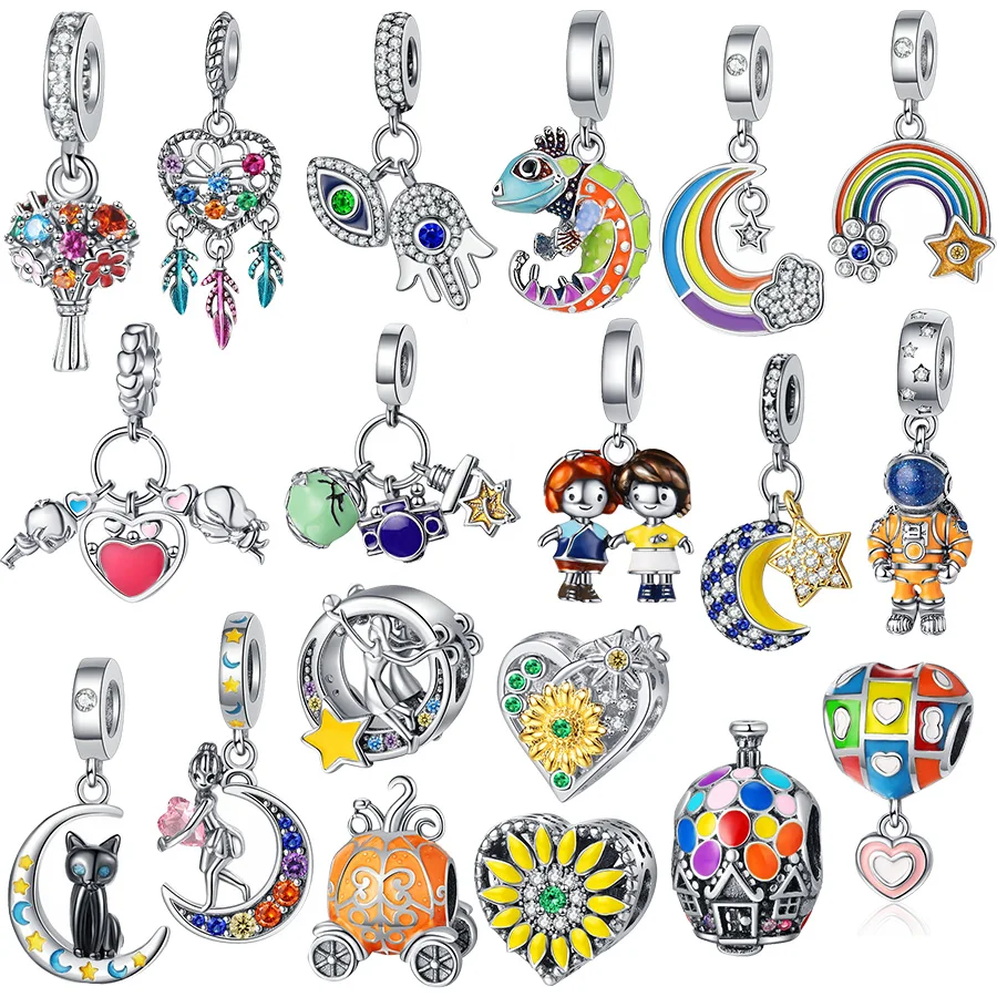 2025 New Changing Chameleon，Rainbow，Little Boy Dangle Charm Bead Fit Original Pandora Silver 925 Bracelet DIY Women Jewelry Gift