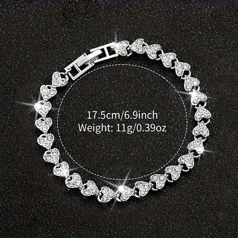 2pcs/set Women's Luxury Rhinestone Quartz Watch Shiny Fashion Analog Wrist Watch & Bracelet, Gift For Mom Her