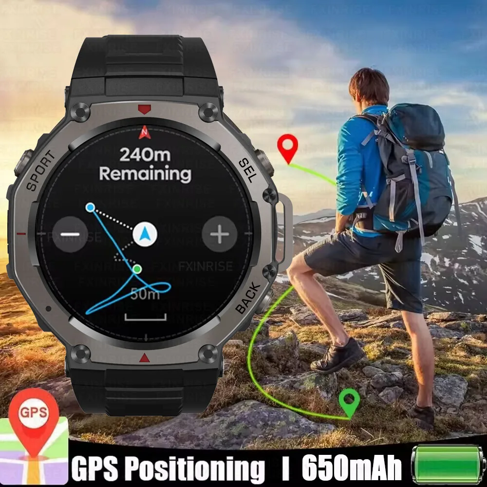 

T-Rex3 Military Smart Watch Bulit-in GPS Compass Altimeter Barometric 5ATM IP69K Waterproof AMOLED Bluetooth Call Smartwatch NEW