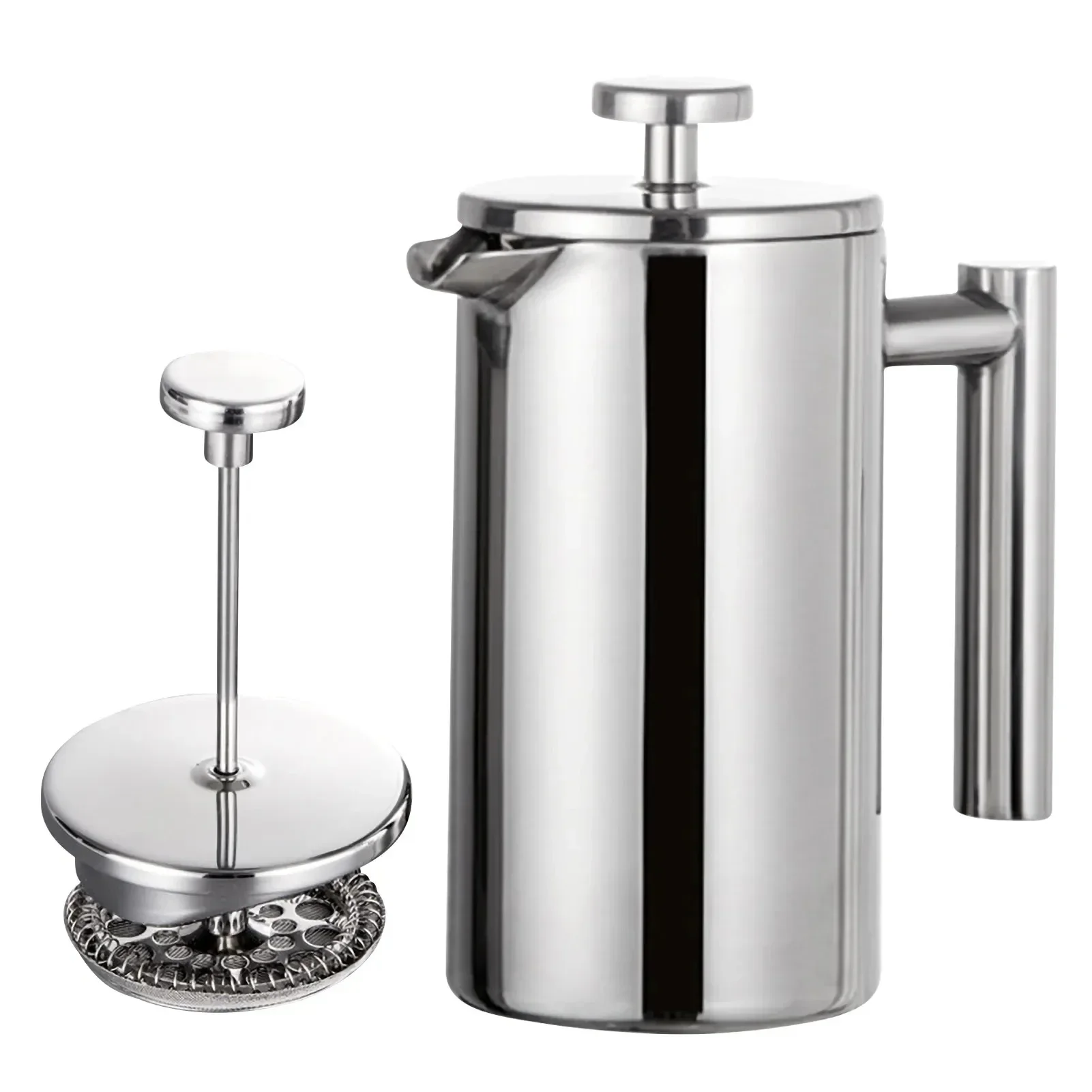 Cafetera de 350ml/800ml/1000ml, cafetera con prensa francesa, cafetera aislante de doble pared de acero inoxidable