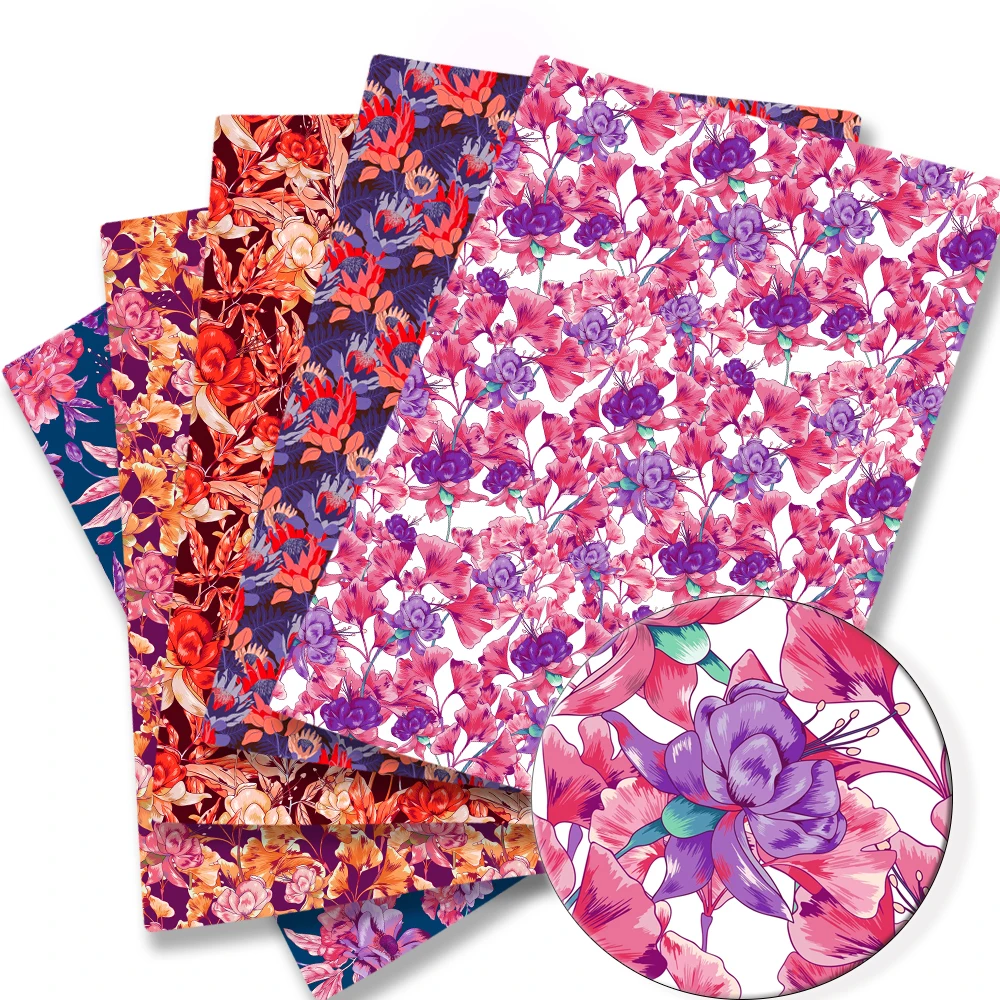 

Flowers Fabric140*50cm Handmade Sewing Patchwork Quilting Baby Dress Home Sheet Printed Fabric Fabric Sewing Kids Fabric
