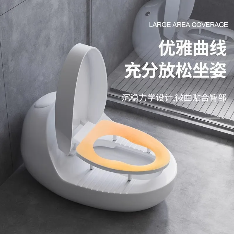 

Squatting dual-purpose toilet integrated household toilet straight flush deodorant and non-slip squatting pit