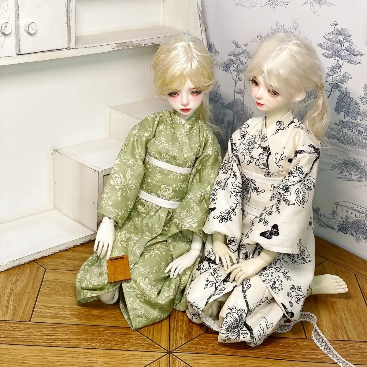 

New 1/6 1/4 Doll's Clothes for 30/45cm Bjd Doll Kimono Girl Toys Dress Up Cute Bathrobe Play House Doll Accessories, No Doll