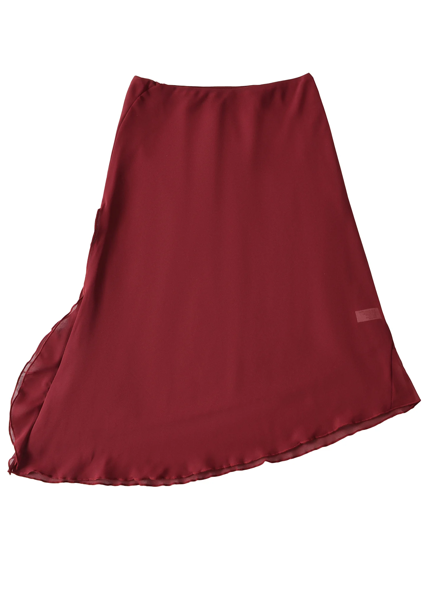 

Summer New High Waist Simple Match All Me Skirt Women's Draped Asymmetrical ort Skirt Polyester Daily High Waist Skirt