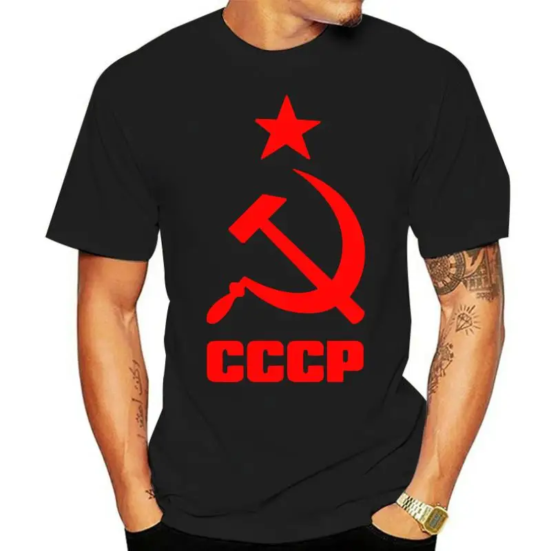 2022 Summer Fashion T Shirts Men CCCP Russian USSR Soviet Union Moscow Russia Mens Casual Cotton T Shirts