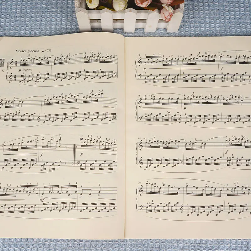 Czerny Piano Smooth Etude Work 849 Large Note Edition Music and Art Music Score Elementary Textbook for Piano Learning