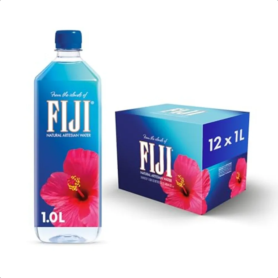

FIJI Natural Artesian Bottled Water 1 Liter 33.8 Fl Ounce Pack of 12 100 Natural Electrolytes