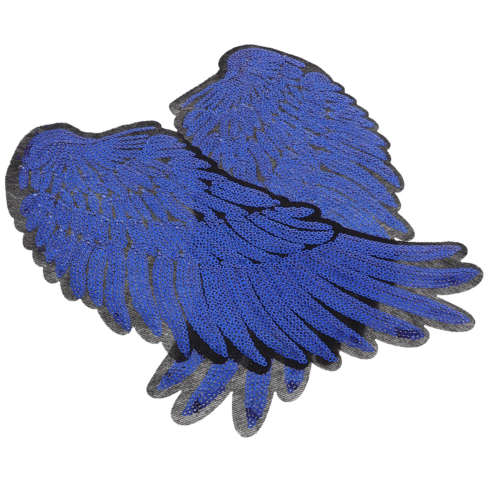 

1Pair Wings Shape Sequin Embroidered Patches Premium Clothes Sewing Applique for Repair Decoration Jeans Hats Bags