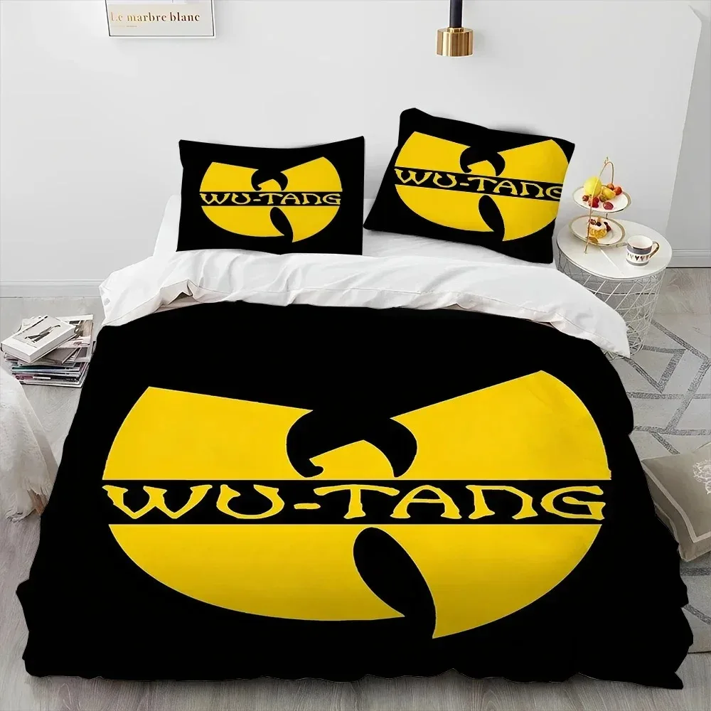 

3D Wu T-TANG Clans Series Sign Comforter Bedding Set,Duvet Cover Bed Set Quilt Cover Pillowcase,king Queen Size Bedding Set Kids