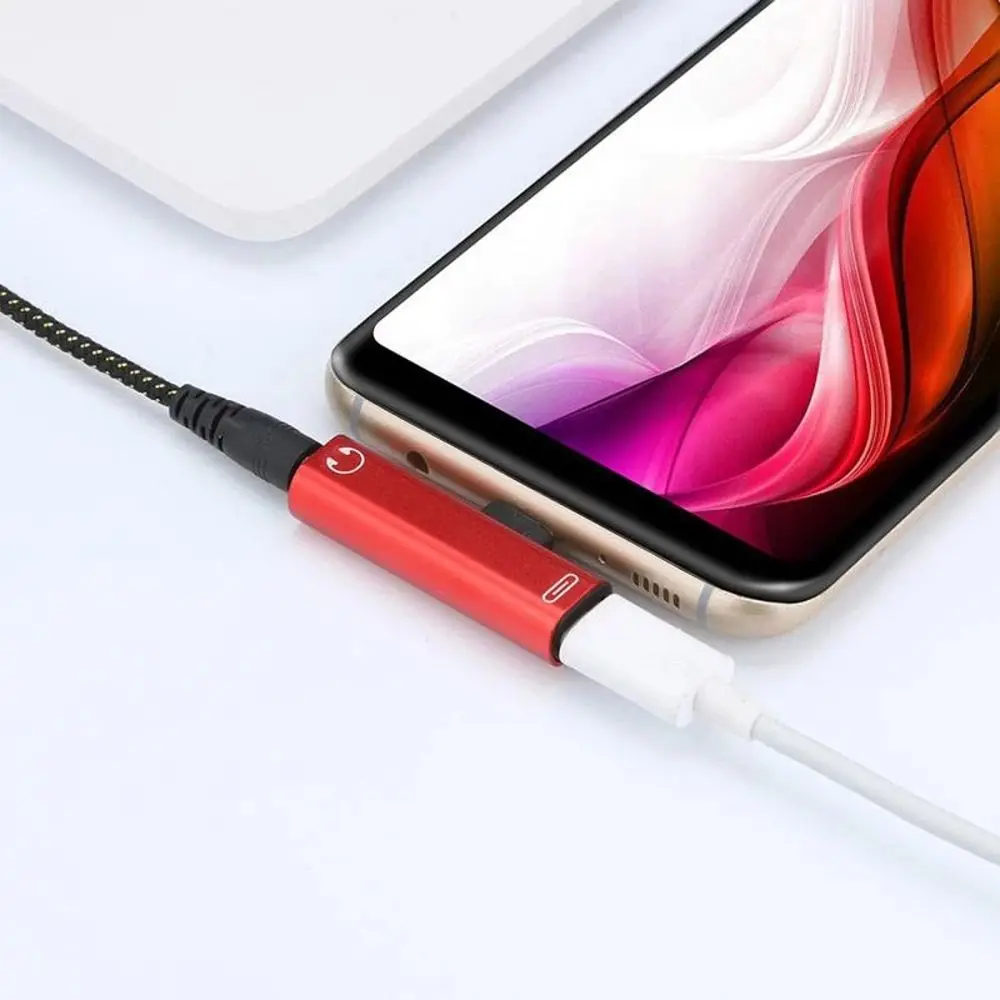 محول سماعة الأذن 3.5 ملم جاك كابل الصوت نوع C محول سماعة الصوت USB نوع C محول محول الصوت USB-C محول الشحن