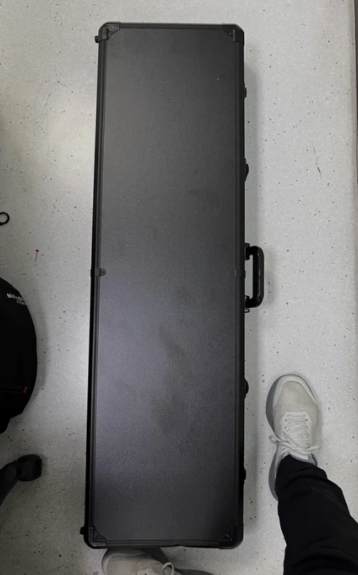 1120X320x120 Black Long Outdoor Aluminum Alloy Tactical Box, Inverted Composite Bow Box Model CS Equipment Toolbox