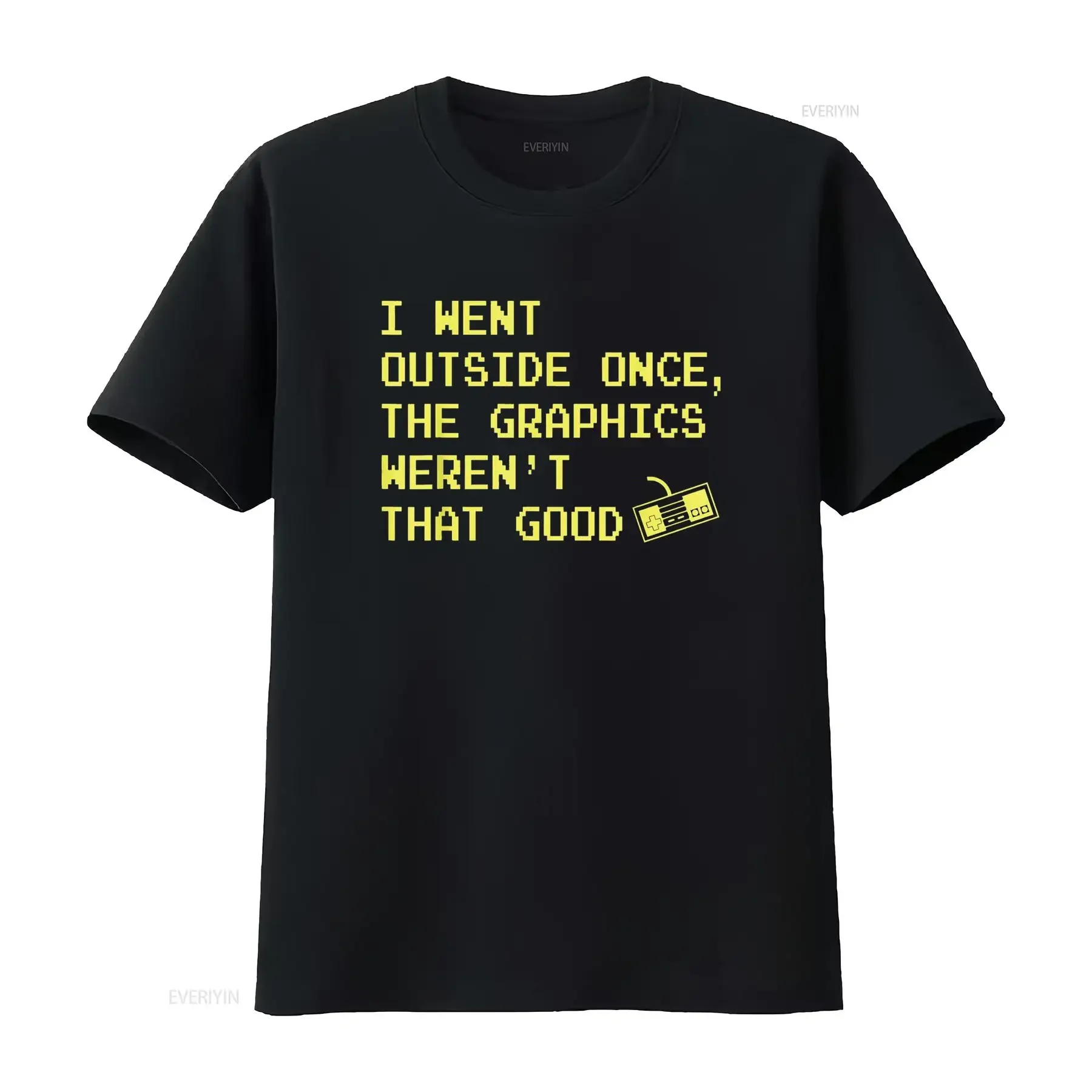 

Gamer s for T Shirtn Boys I Went Outside Once Видеоигры Рубашка винтажный стираный повседневный топ для повседневной носки уличная одежда
