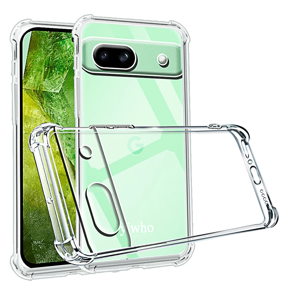 Funda de teléfono a prueba de golpes para Google 8A, transparente, para Google Pixel 9, 8, 7, 6 Pro, 7a, 6a, Fundas protectoras traseras de TPU suave