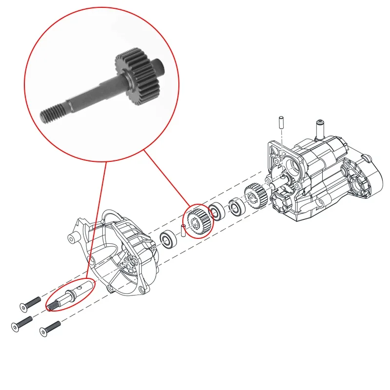 KYX Racing Ingranaggi di trasmissione in acciaio temprato Cambio 27T Aggiornamenti Accessori per RC Crawler Car Axial SCX10 III AXI03007