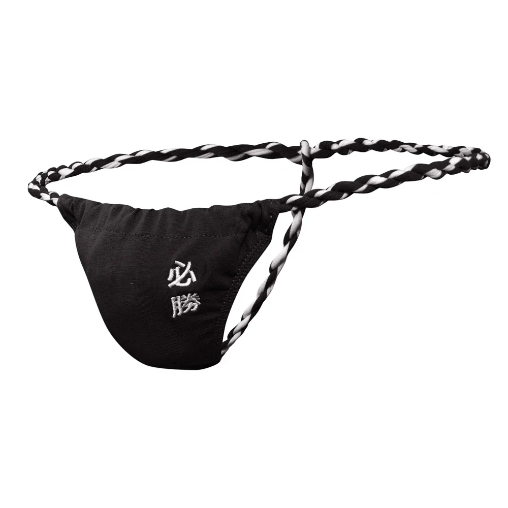 4PCS Men's Cotton G-Strings Sexy Low Rise Mens T-Back Thong Gay Penis Pouch Sissy Panties Bikini Briefs Tanga Underwear Shorts