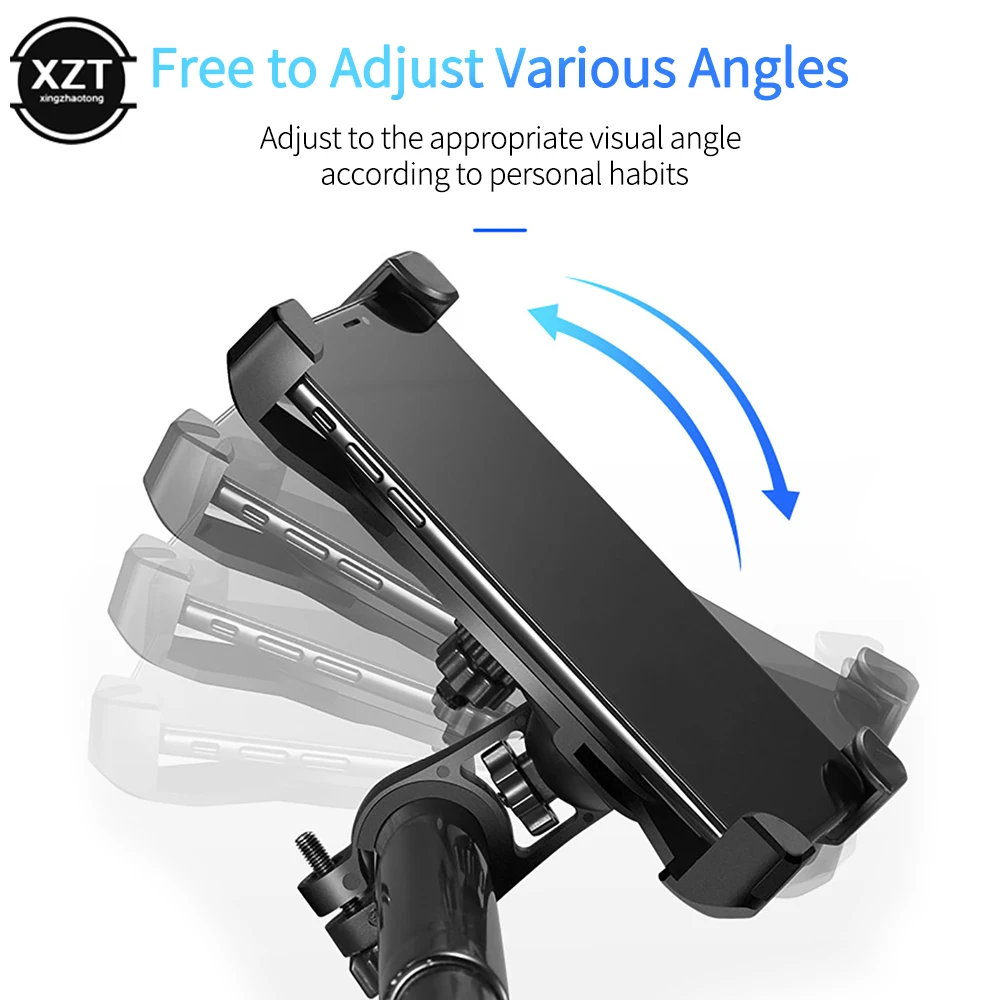 Universal Mobile Phone Holder for Motorcycle 360 Degree Rotating Navigation Bracket Electric Scooter Bicycle Mobile Phone Stand