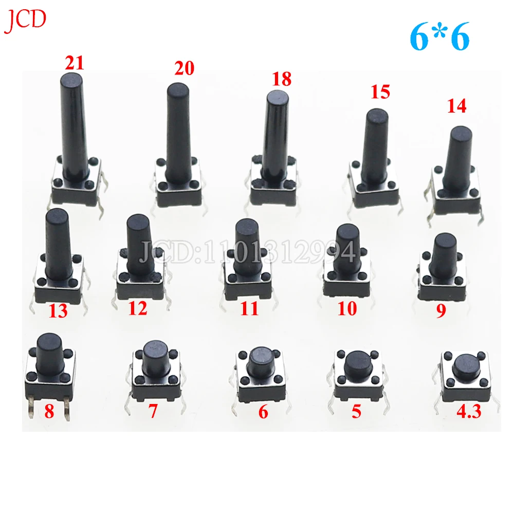 50PCS 6X6X5/4.3/5/6… - image