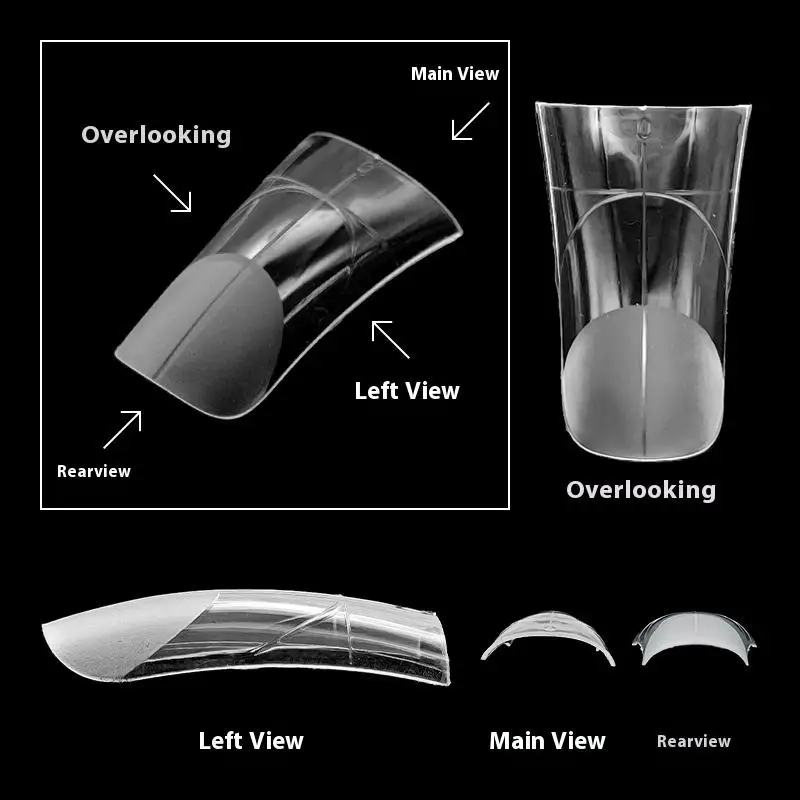 Moules à ongles en forme de bec de canard, double forme, couverture complète, moule à Gel de construction rapide, Extension de faux ongles en acrylique, formes supérieures, 120 pièces