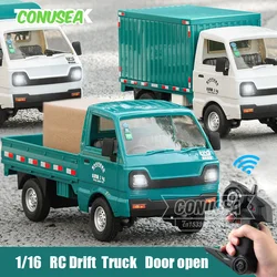 RC Truck Drift Car 2.4G Remote Control transport vehicle Cars Trucks with door open lights sounds Toys for Boys Kids Children
