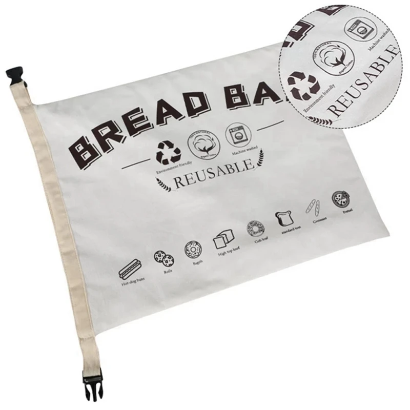 Kitchen Stuff Bag Cotton Bread Bag Reusable Food Storage Bread Bag For Loaf Home Storage Supplies