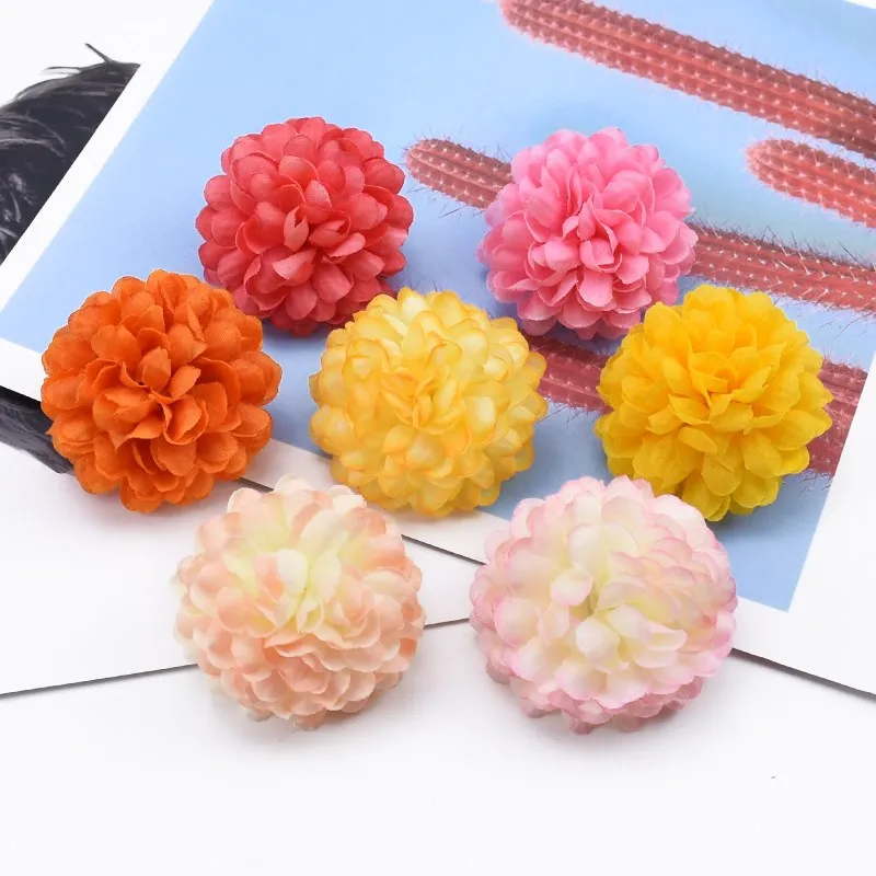 100/200Pcs Multicolor silk chrysanthemum Artificial flowers decorative flowers wreaths scrapbooking for home decor diy gifts box