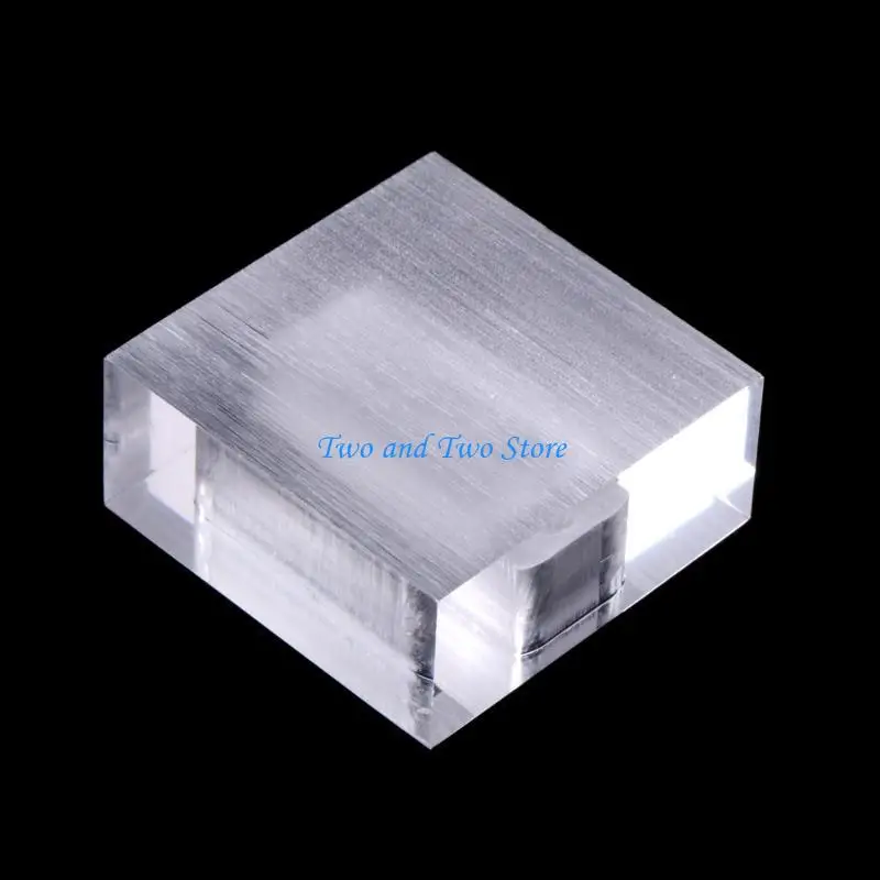 HX6F Clear Rectangle Acrylic Display Stands Clear Ring Finger Display Stand Retail Jewelry Holder for Jewelry