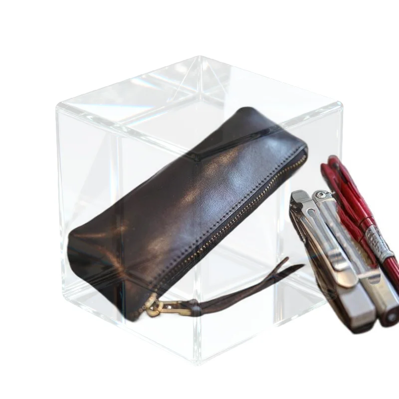 Multi-functional Portable PU Leather Cosmetic Storage Bag With Moisture Proof Lining For Retro Cosmetic Storage