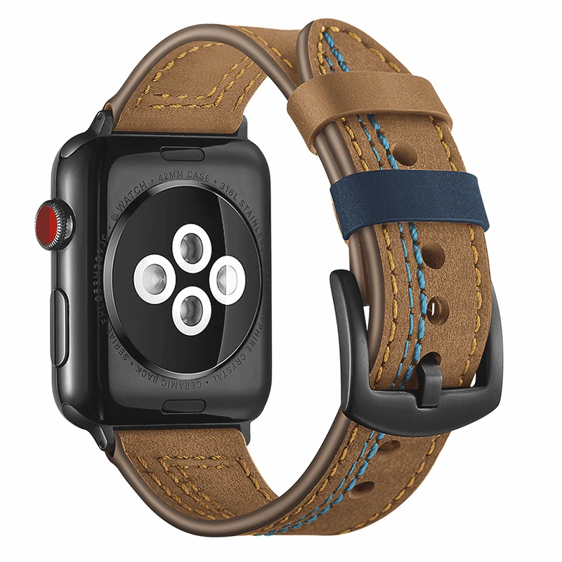 Leather Straps For Apple watch band Ultra 49mm 44mm 41mm/45mm correa 40mm 38/42mm bracelet iWatch 44 45 mm series 8 7 3 4 5 6 se