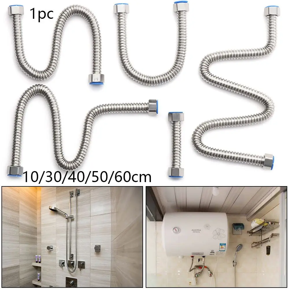 10/30/40/50/60cm Bathroom Faucet Toilet Hose Stainless Steel Corrugated Pipe Heater Connector Plumbing Supply Hose Water Tube