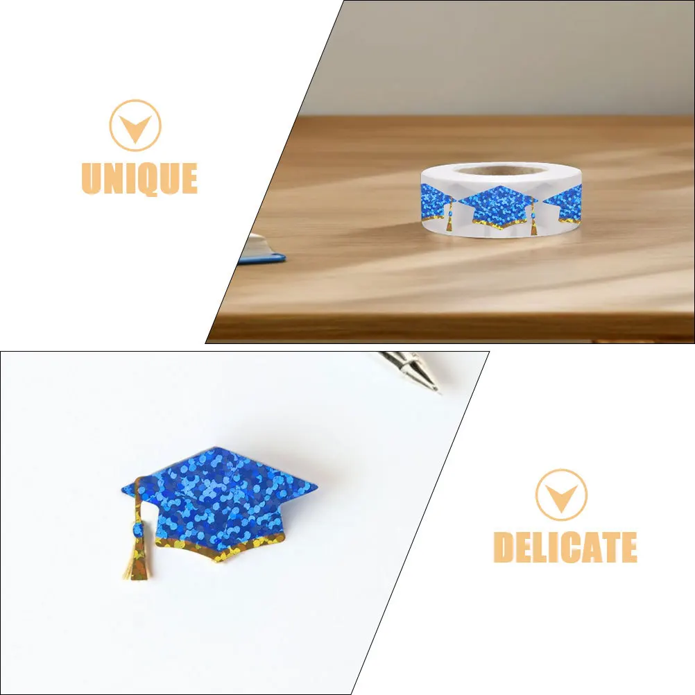 2Pcs Graduation Cap Stickers Self-Adhesive Envelope Seal Labels Class of 2025 Graduation Party Decor Congrats Grad
