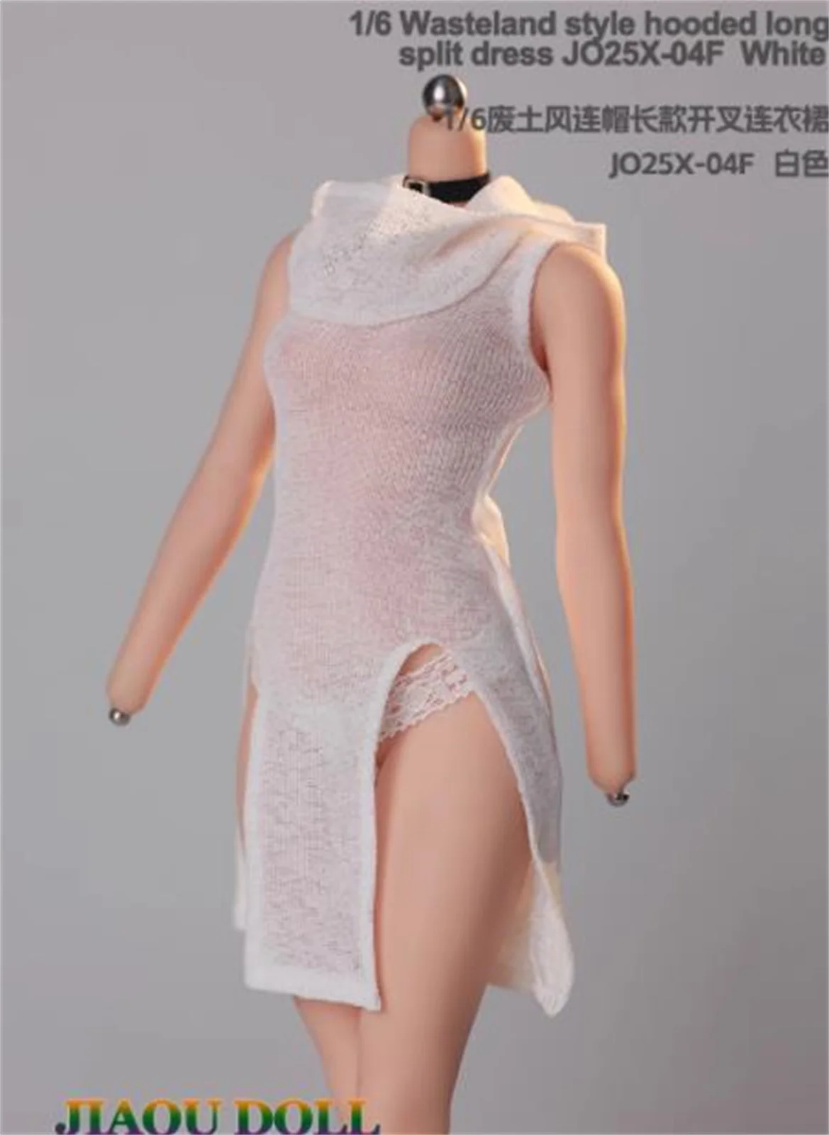 JO25X-04 1/6 Schaal Vrouwelijke Soldaat Modieuze Hoodied Slit Wasteland Stijl Jurk voor 12 inch Model Fit 12 ''Action Figure Body