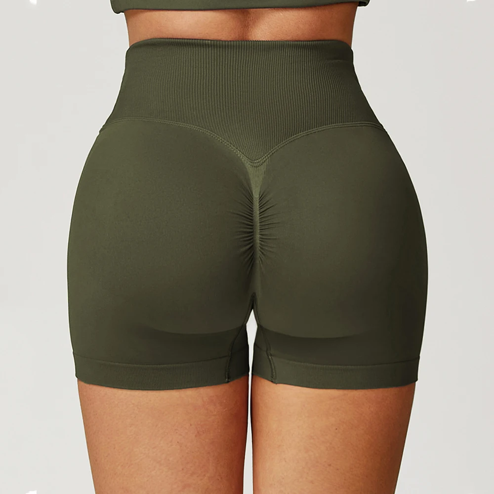 

Seamless Sports Short Women Yoga Legging Shorts Squat Proof High Waist Fitness Shorts Quick Drying Cycling Workout Gym Shorts